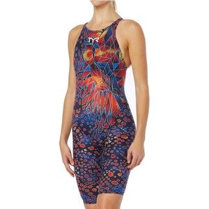 TYR Women's Avictor Venom Open Back Swimsuit Size 27